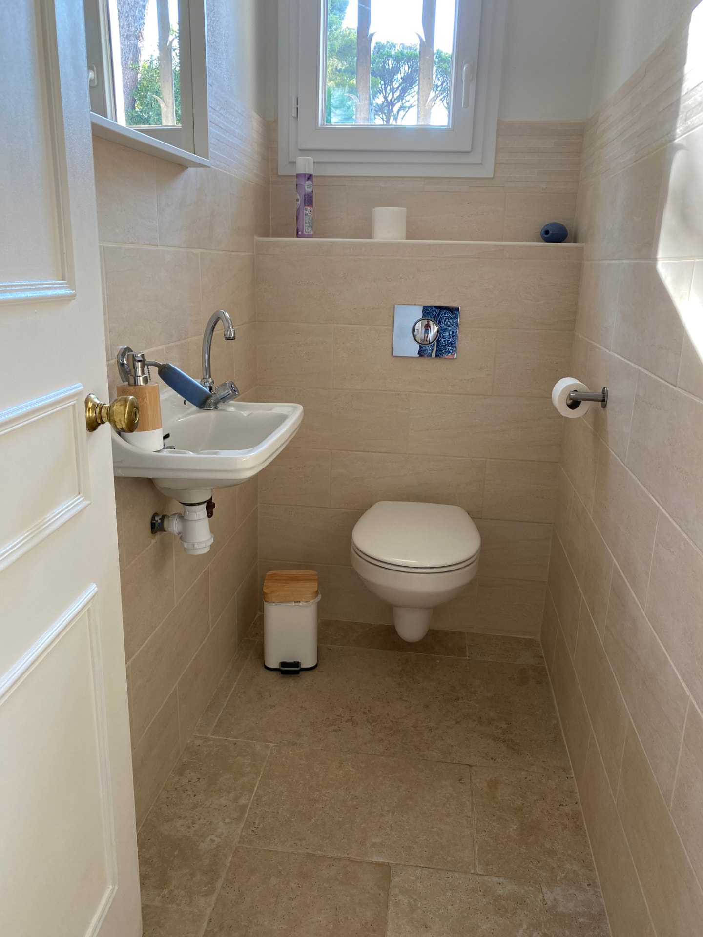 Separate guest toilet with washbasin